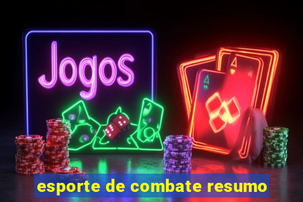 esporte de combate resumo